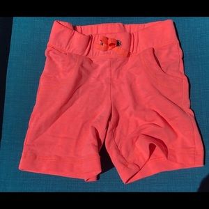 Neon orange long shorts